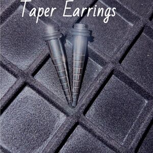 Silver Taper Earrings